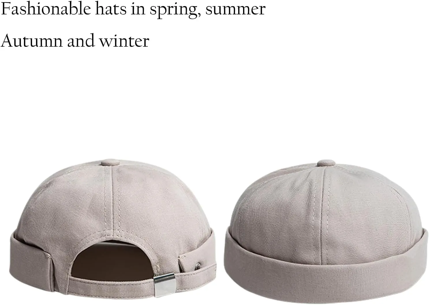 Adjustable Unisex Hip-Hop Docker Hats Beanie Sailor Cap Worker Hat Sailor Rolled Cuff Harbour Hat