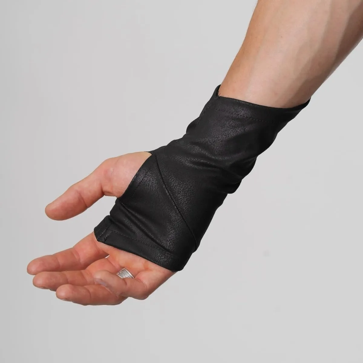 Assassin Gloves Ren Faire Faux Leather Bracers Ranger Archer Medieval Cosplay Larp Wrist