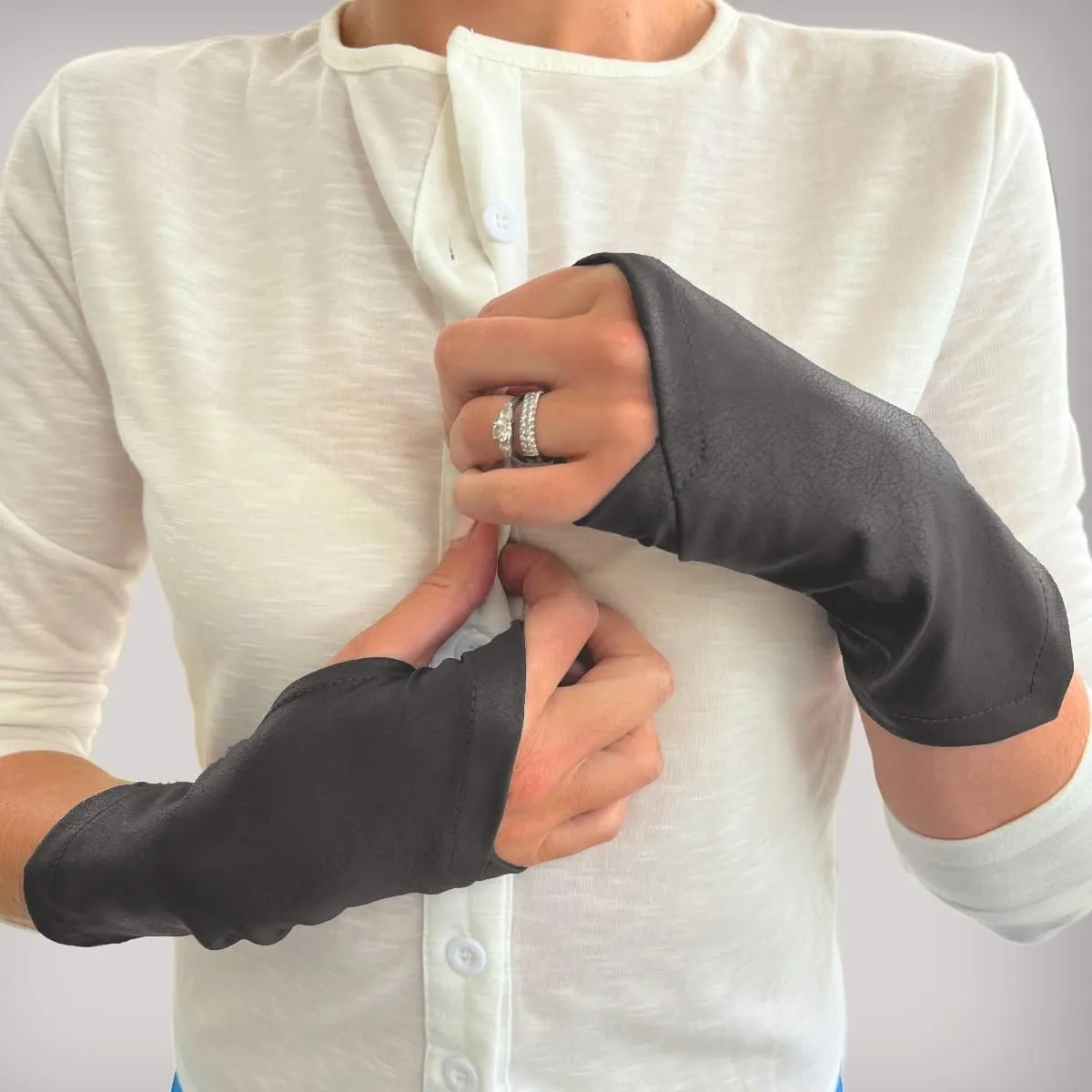 Assassin Gloves Ren Faire Faux Leather Bracers Ranger Archer Medieval Cosplay Larp Wrist