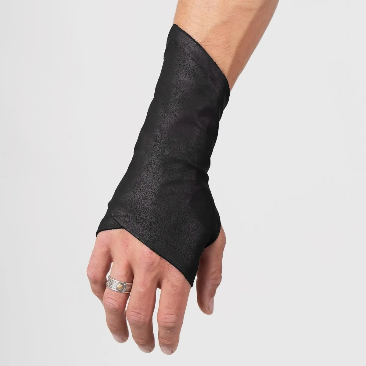 Assassin Gloves Ren Faire Faux Leather Bracers Ranger Archer Medieval Cosplay Larp Wrist