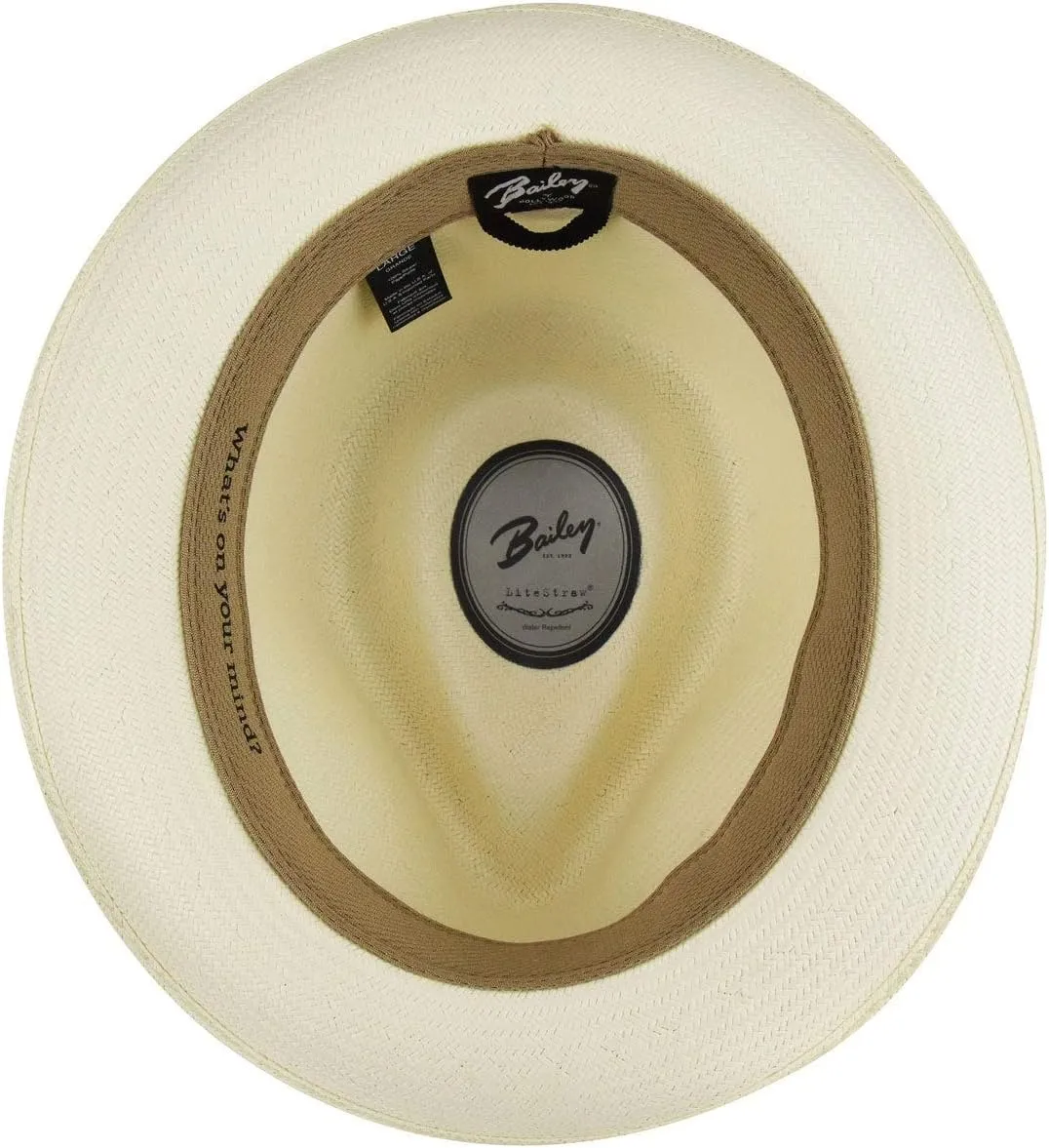 Bailey 1922 Tharp LiteStraw Fedora - Natural/Black Taupe Stripe/XXL