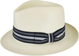 Bailey 1922 Tharp LiteStraw Fedora - Natural/Black Taupe Stripe/XXL