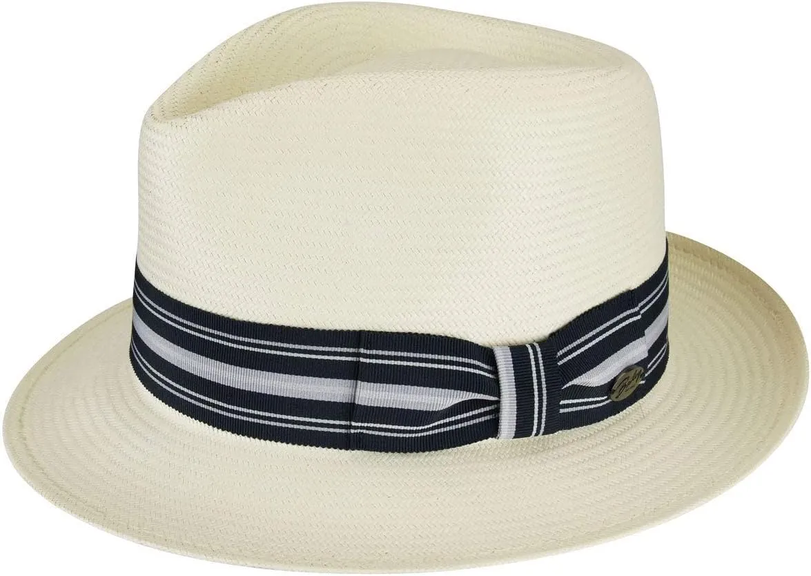 Bailey 1922 Tharp LiteStraw Fedora - Natural/Black Taupe Stripe/XXL