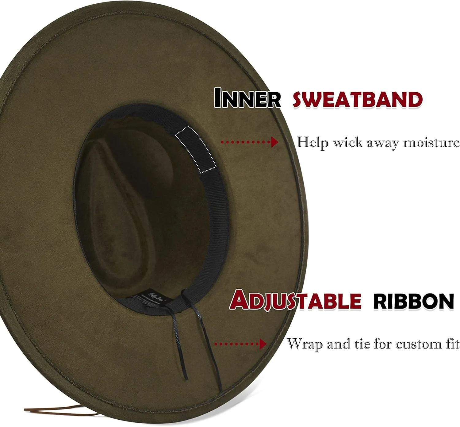 Big Wide Brim Fedora Hat for Women - Nashville Outfits Western Hats Women's Felt Panama Rancher Hat