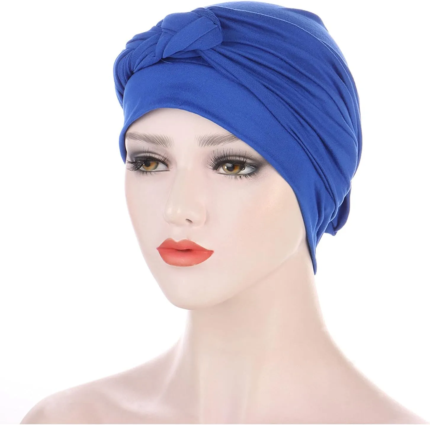 Bohemian Headwear Wrap Ethnic Head Cover Hat Cap Braid Beanie Turban Cancer Pre-Tied Hair Cancer Hair Loss Headwrap