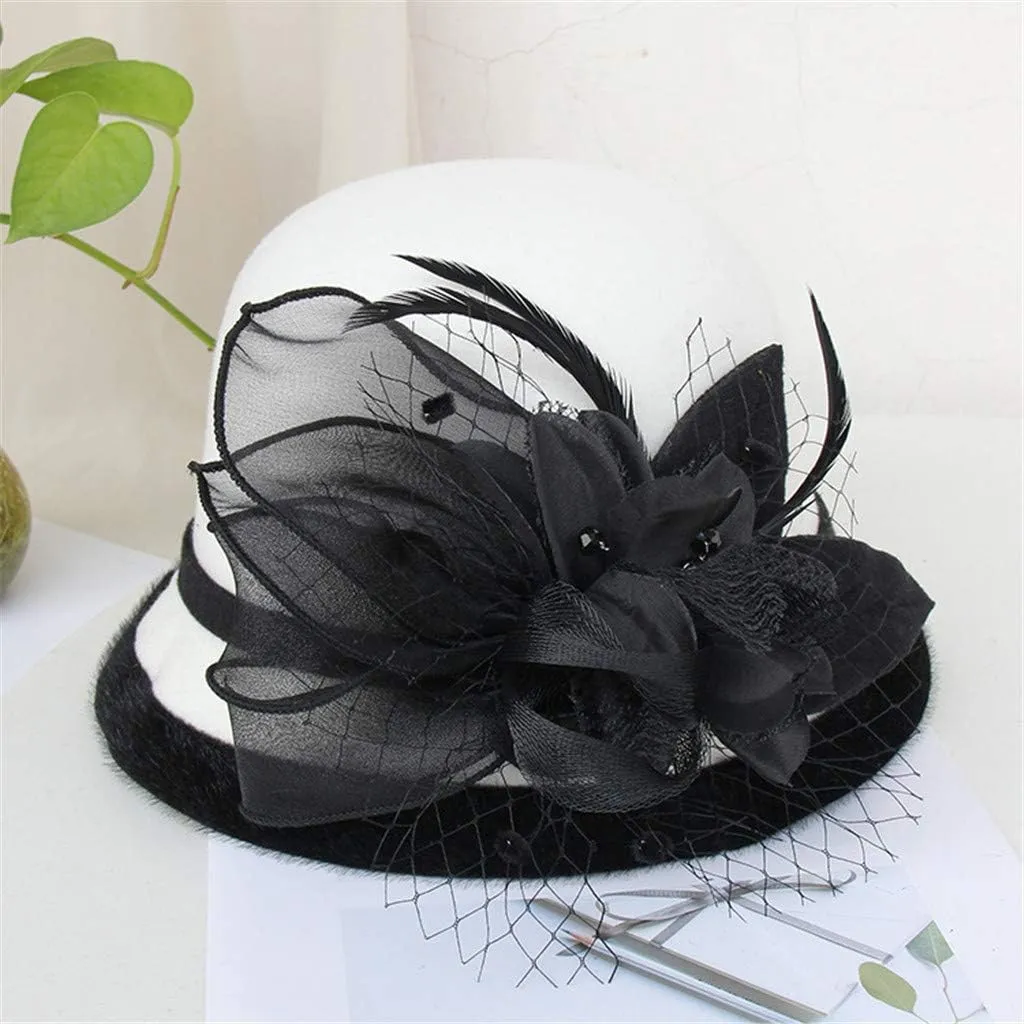 Bowler Hat, Retro Unisex Wide Brim Round Cap, Fedora Bowler Hat Valentines Day
