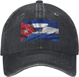 Cuban Flag Salvadorean Flag Baseball Cap Golf Dad Hat Adjustable Original Classic Trucker Hat Men Women