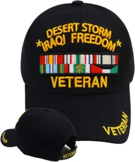 Desert Storm Iraqi Freedom Veteran Military Cap