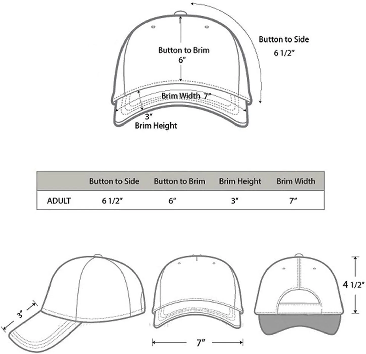 Gelante Plain Blank Baseball Caps Adjustable Back Strap Wholesale Lot 6 Pack