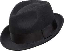 Home Prefer Men's Wool Felt Winter Hat Short Brim Fedora Hat