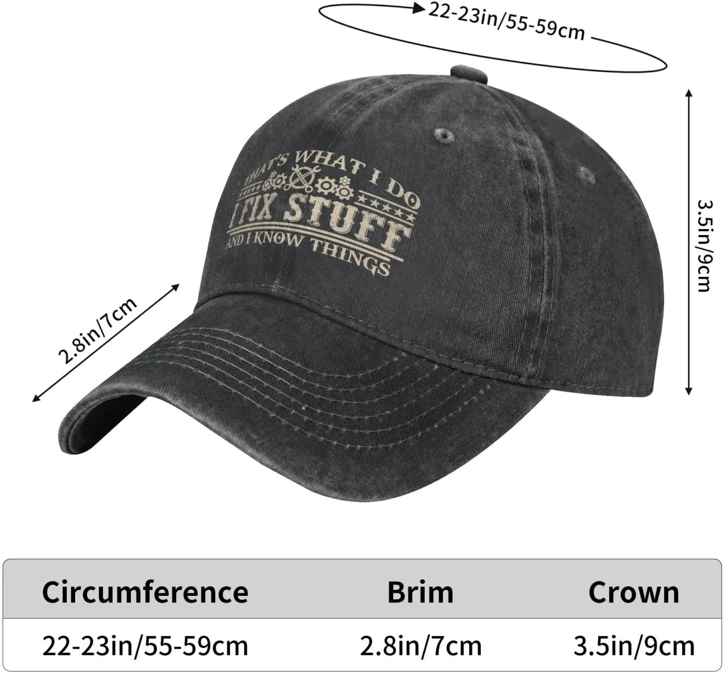 I Fix Stuff Dad Hat - Know Things Baseball Cap Gifts