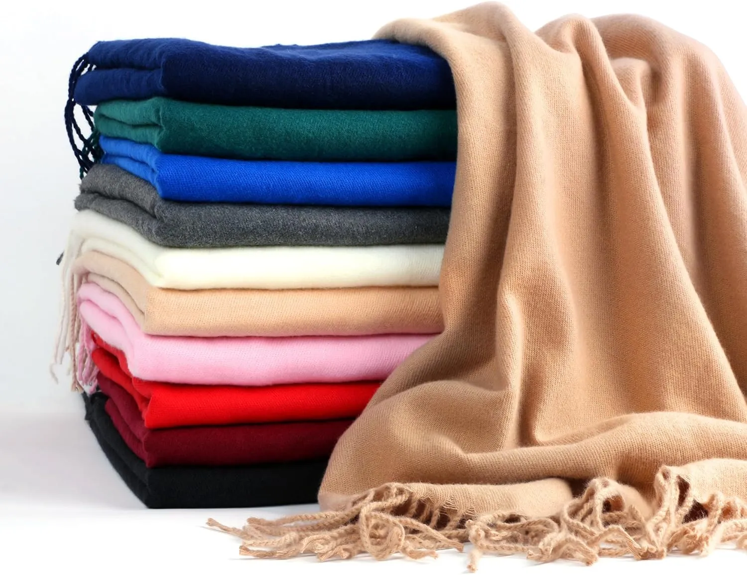 Landisun Scarf for Women Winter Pashmina-Shawl Wraps Winter Cashmere Wedding Warm Christmas