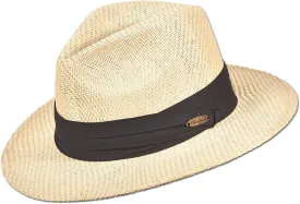 Matte Toyo Men's Straw Safari Sun Hat with 3-Pleat Ribbon Band