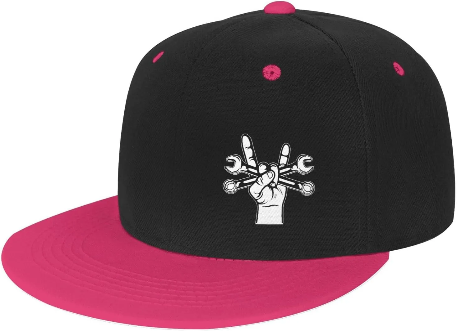 Mechanic Wrenches Hat Funny Snapback Flat Brim Bill Hip Hop Baseball Cap Women Men Gift