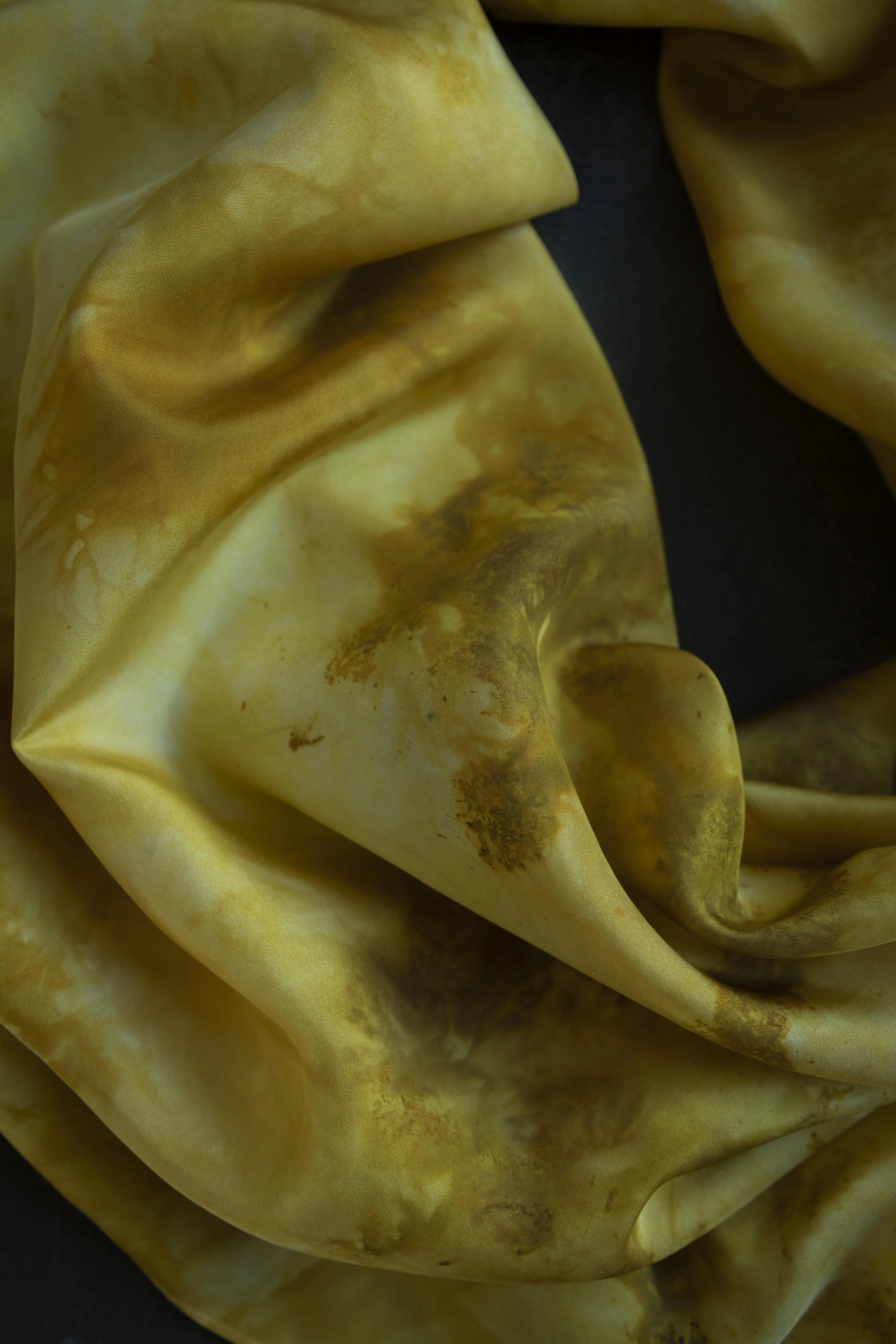 Original Eco-Print {Marigolds} No.1  | 35 x 35" 100% Silk Scarf