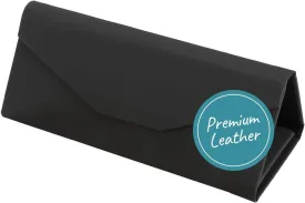 Premium Matte Black Silk-Finished Foldable Eyeglass Case Specially Designed to Protect Blue Light Glasses