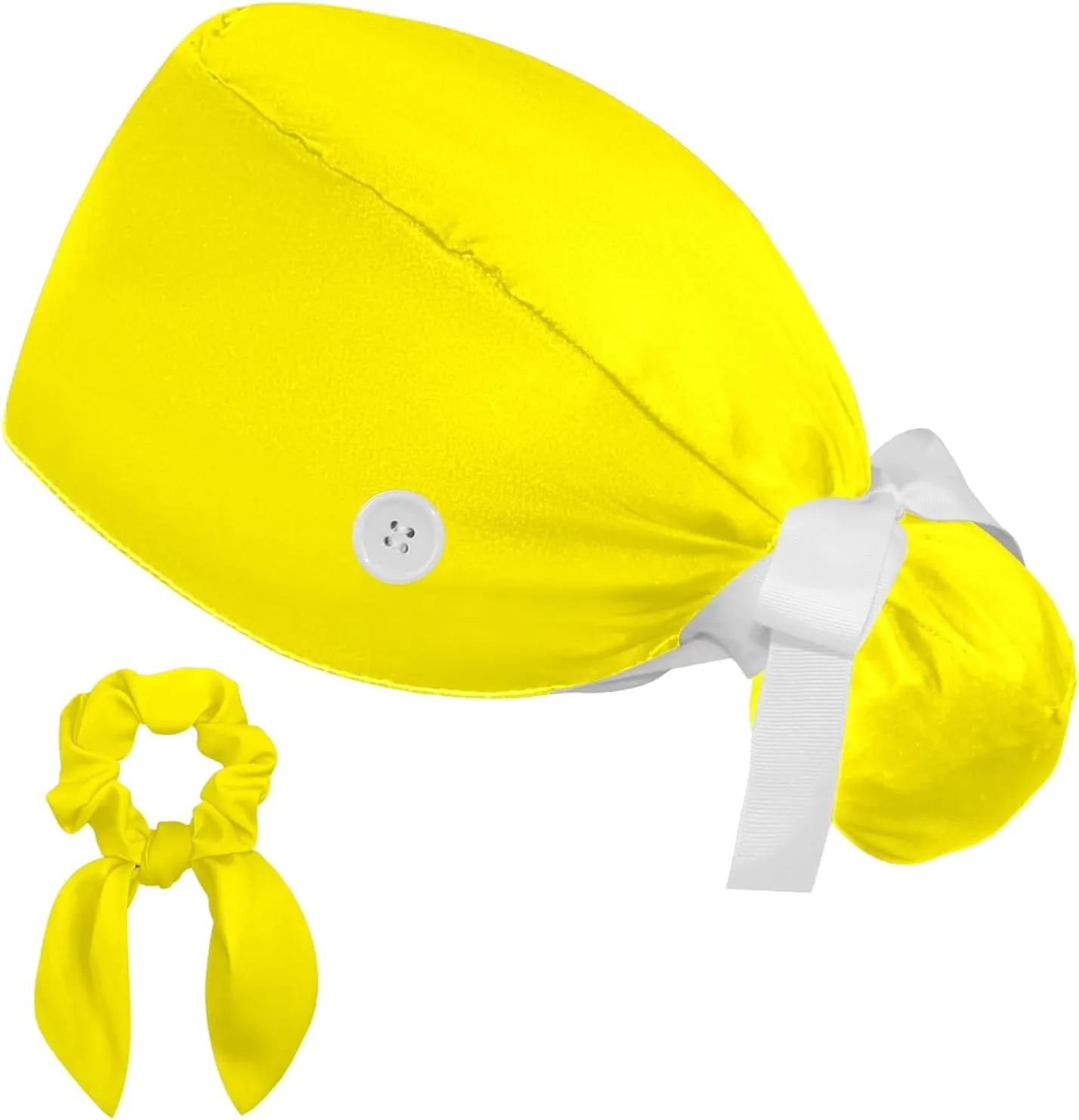 Scrub Caps Women, Ponytail Holder Surgical Cap with Hair Scrunchy