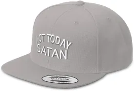 Snapback Hats for Men & Women Not Today Satan Acrylic Flat Bill Baseball Cap