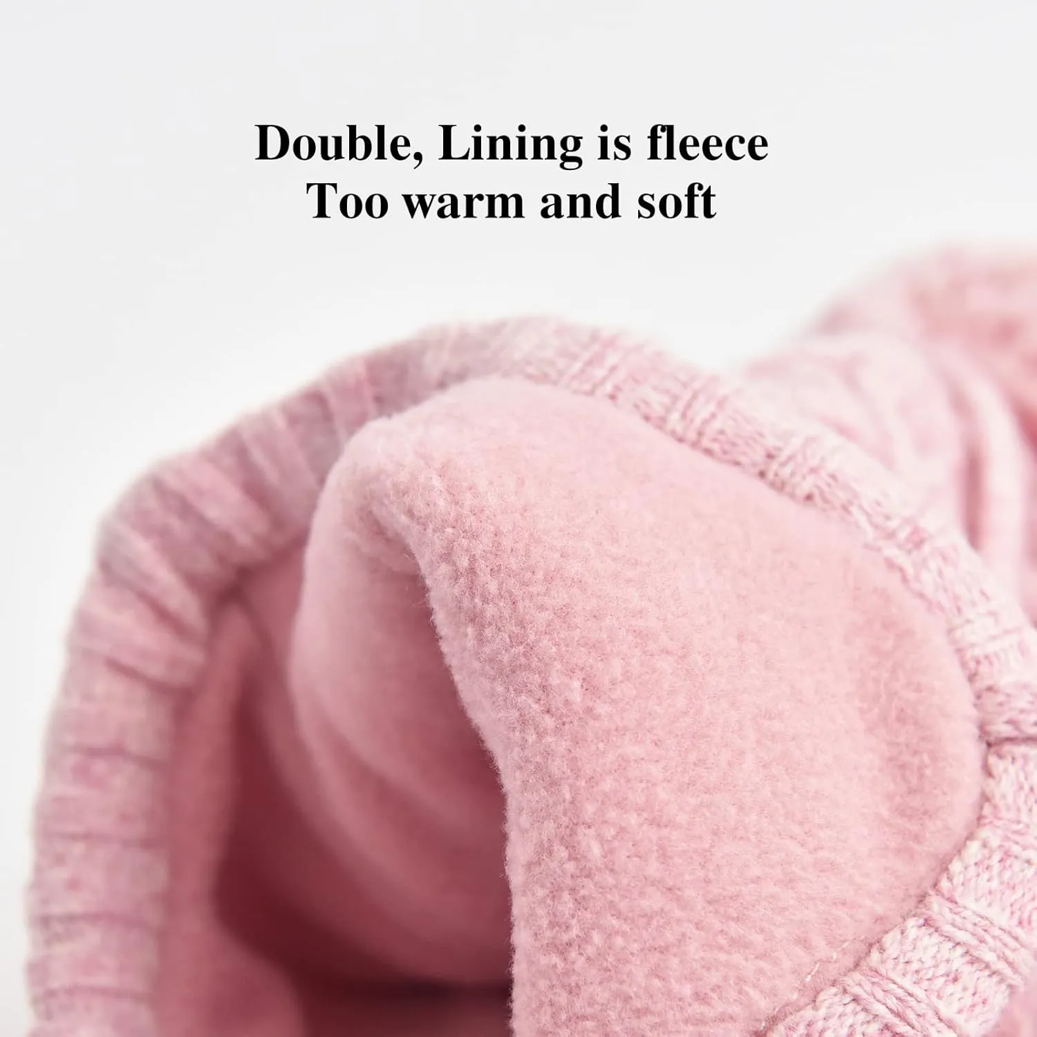 SOMALER Toddler Baby Boys Girls Winter Hat Kids Ear Flap Warm Fleece Lined Knit Beanie Fur Pom Hat