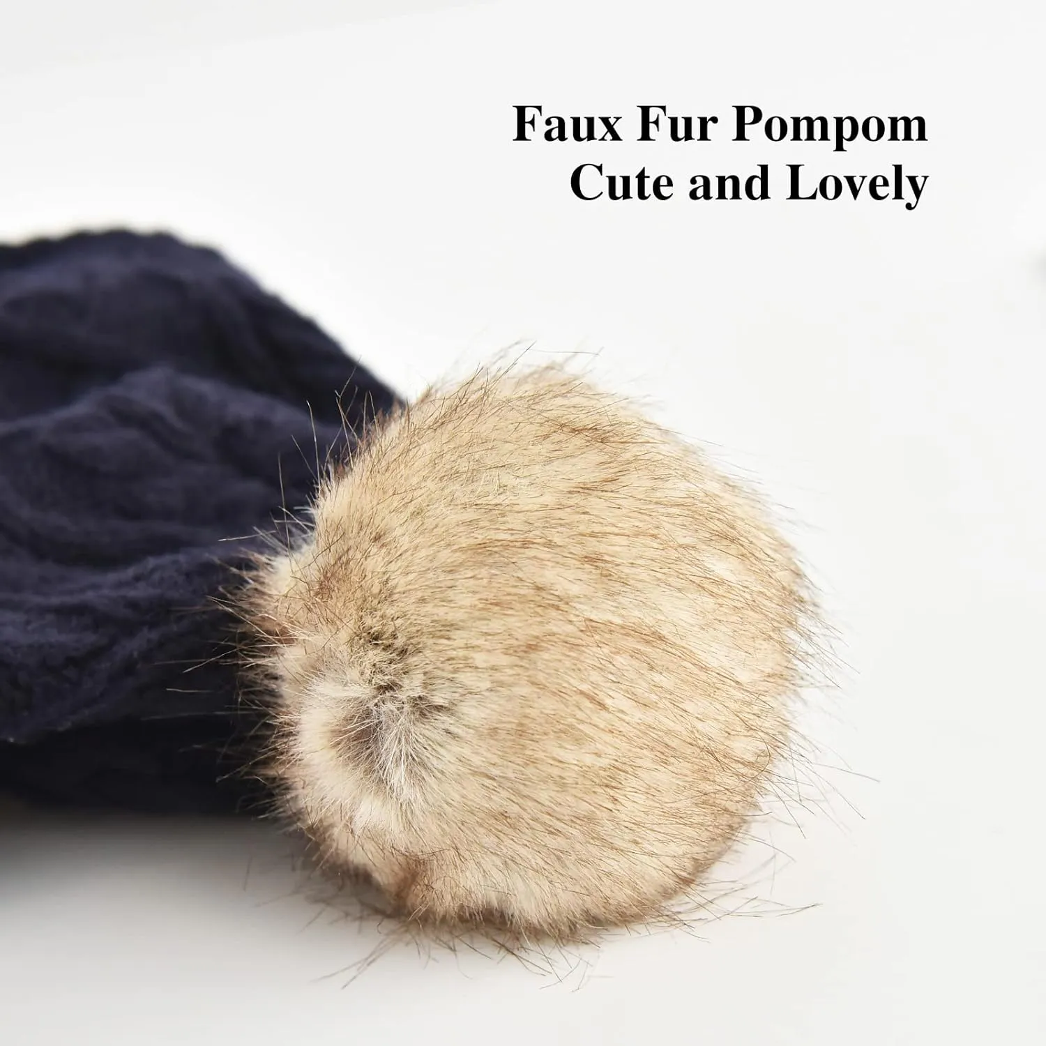 SOMALER Toddler Baby Boys Girls Winter Hat Kids Ear Flap Warm Fleece Lined Knit Beanie Fur Pom Hat