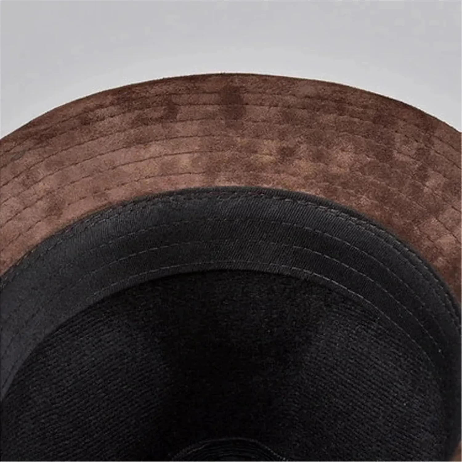Top Hat Men Leather Fedoras Hats Gentleman Male Jazz 56-60cm Fitted Hat