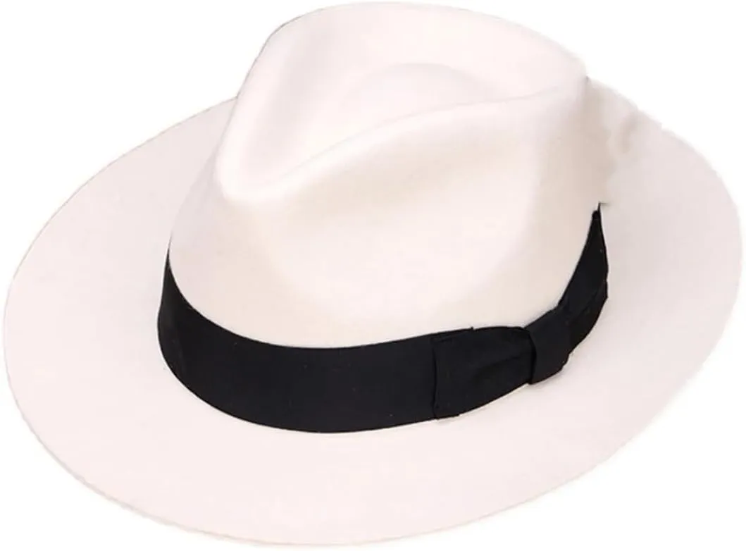Vogrtcc Men Women's Wool Bowler Hat Jazz Party Fedora Hat