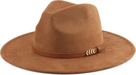 Wide Brim Fedora Hat for Men Women Big Rancher Felt Hat