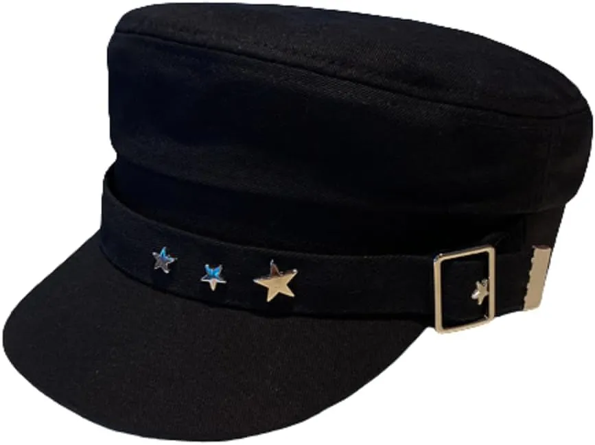 Women Girls Y2K Star Beret Fashion Newsboy Caps Warm Visor Beret Vintage Cabbie for Ladies