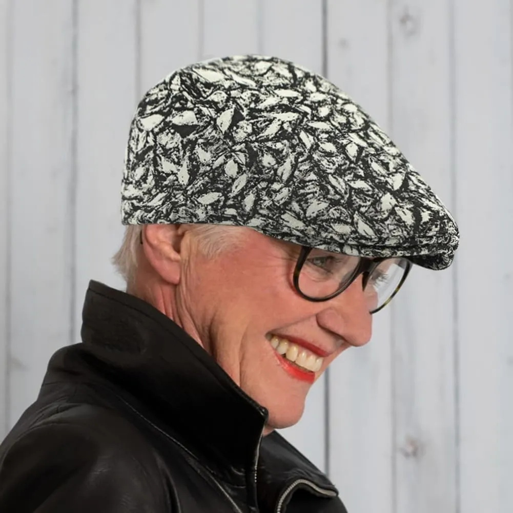 Womens Leopard Print Beret Hat Retro Newsboy Ivy Cap Cabbie Flat Cap