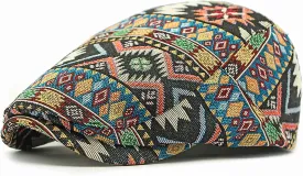 Womens Leopard Print Beret Hat Retro Newsboy Ivy Cap Cabbie Flat Cap