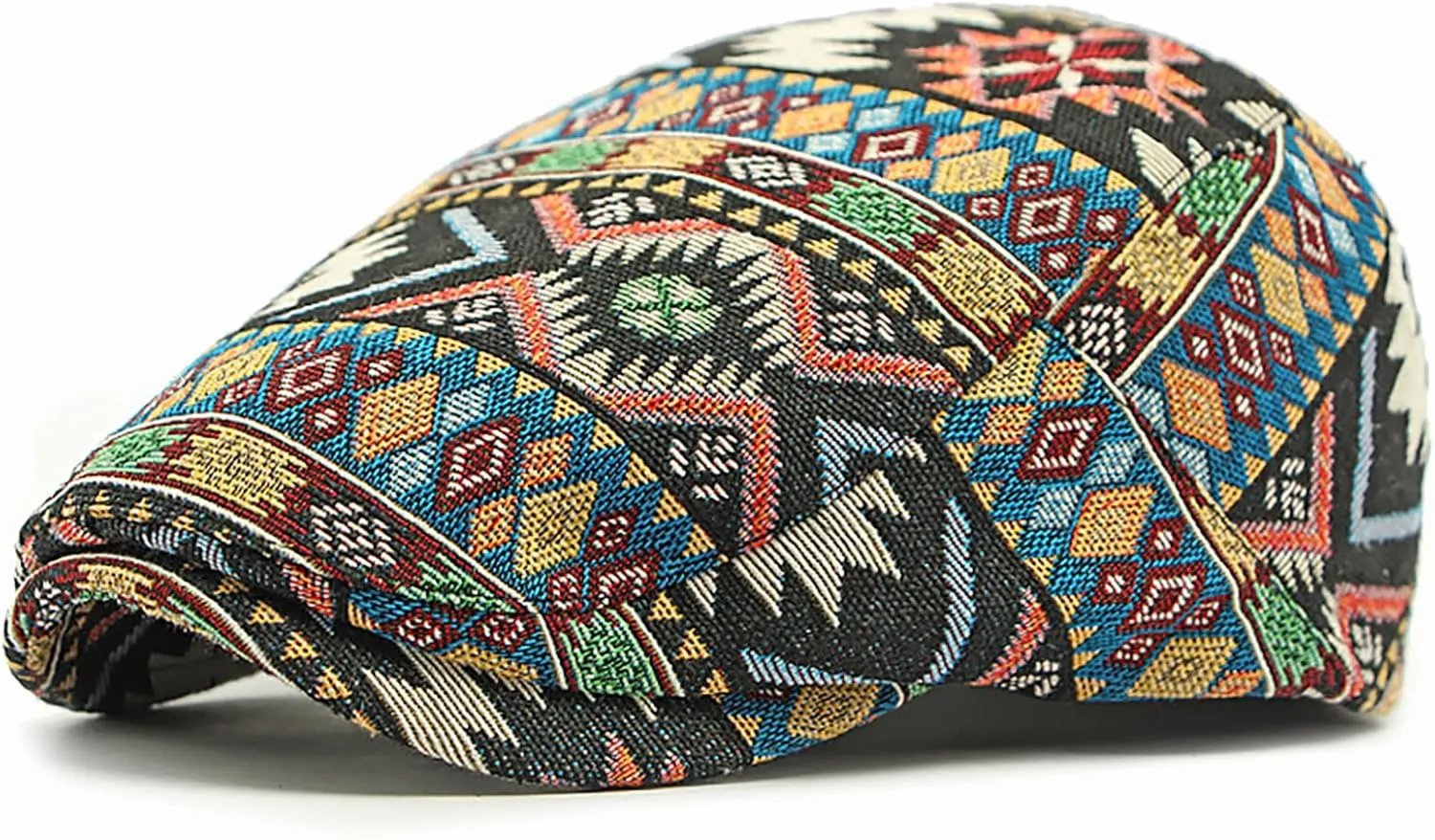 Womens Leopard Print Beret Hat Retro Newsboy Ivy Cap Cabbie Flat Cap