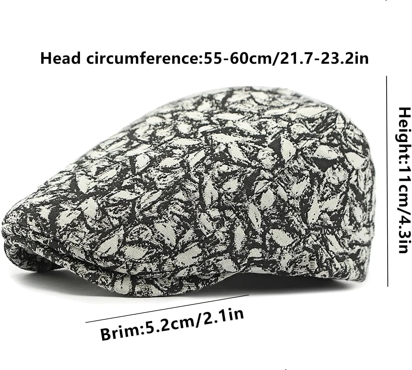 Womens Leopard Print Beret Hat Retro Newsboy Ivy Cap Cabbie Flat Cap