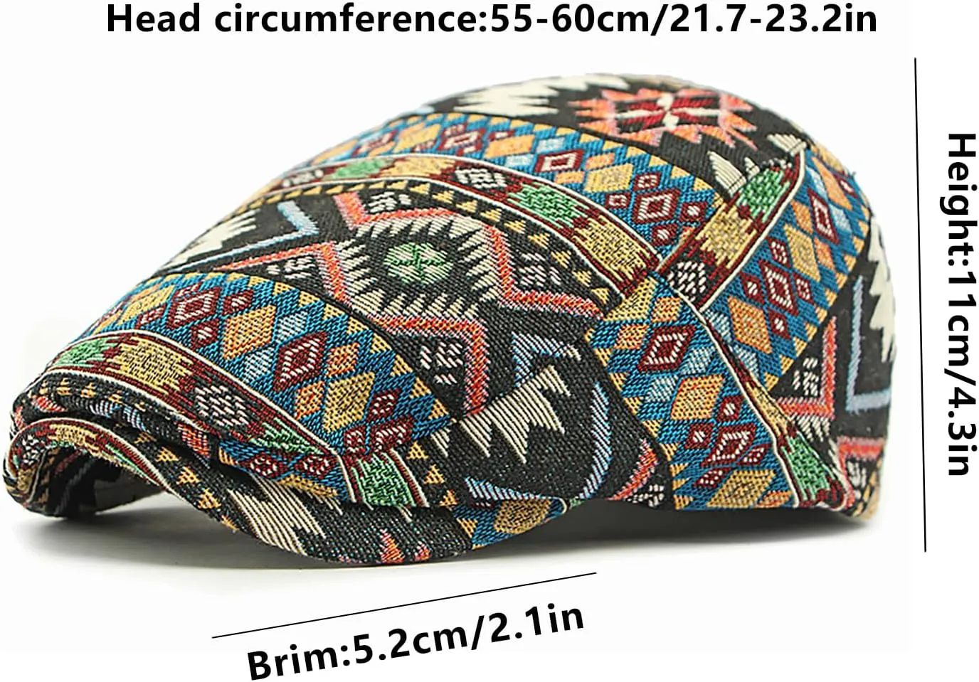 Womens Leopard Print Beret Hat Retro Newsboy Ivy Cap Cabbie Flat Cap
